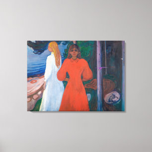 Red and White Edvard Munch Canvas Print