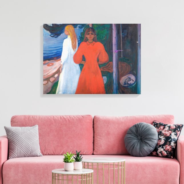 Red and White | Edvard Munch | Canvas Print (Insitu(LivingRoom))