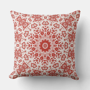 red and white , ethnic  bandana cushion
