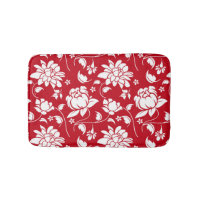 Red And White Floral Damasks Pattern