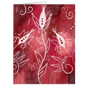 Red And White Floral Pattern