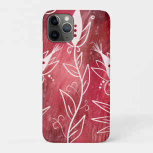 Red And White Floral Pattern Case-Mate iPhone Case