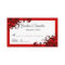 Red and White Floral Wedding Table Place Cards