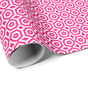 red and white geometric pattern wrapping paper