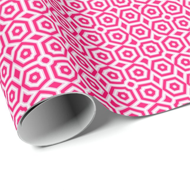 red and white geometric pattern wrapping paper (Roll Corner)