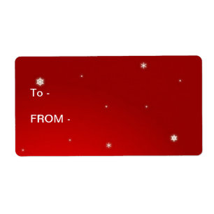 RED AND WHITE GIFT TAG LABELS