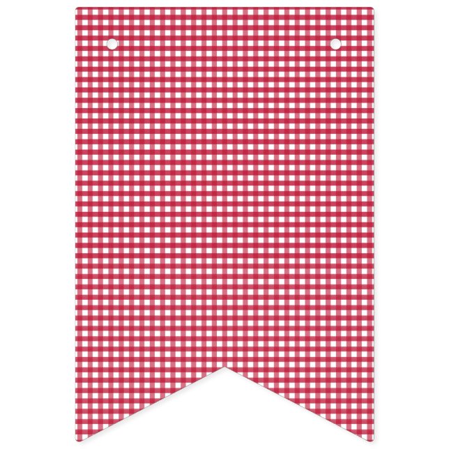 Red and White Gingham. Bunting (First Flag)