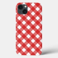 Red and white gingham Case-Mate iPhone case