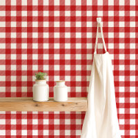 Red and White Gingham Chequered