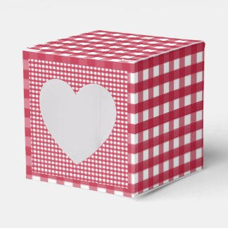Red and White Gingham Favour Box