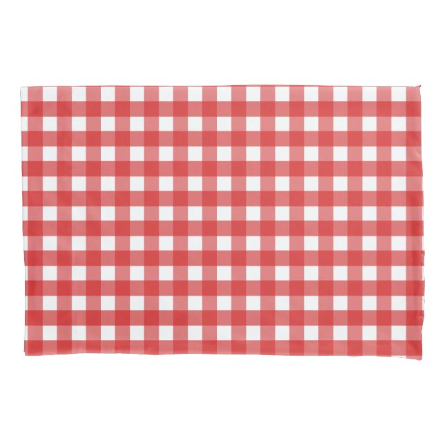 Red and white gingham pillowcase (Front)