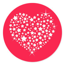 Red And White Glitter Heart