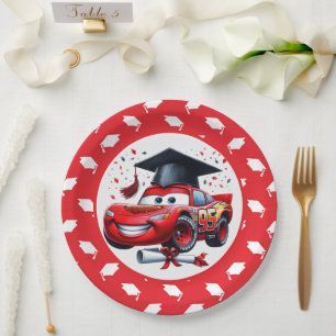 Red And White Graduation Kindergarten Paper Plate