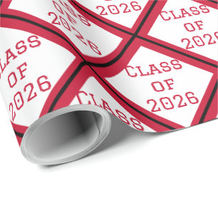 Red and White Graduation Wrapping Paper   2026