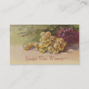 Red and white grapes fruit sales business card