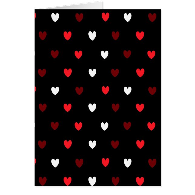 Red and white hearts on black (Front)