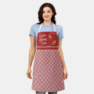 Red and White Holiday Snowflake Apron