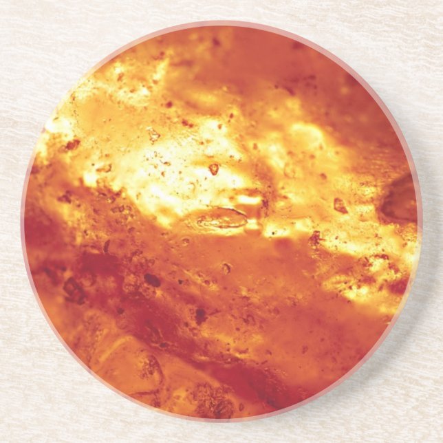 Red and White Hot Lava Coaster (Front)