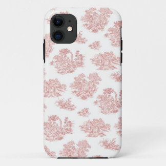 Red and white Jouy print Case-Mate iPhone Case