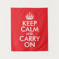 Red and White Keep Calm and Carry On