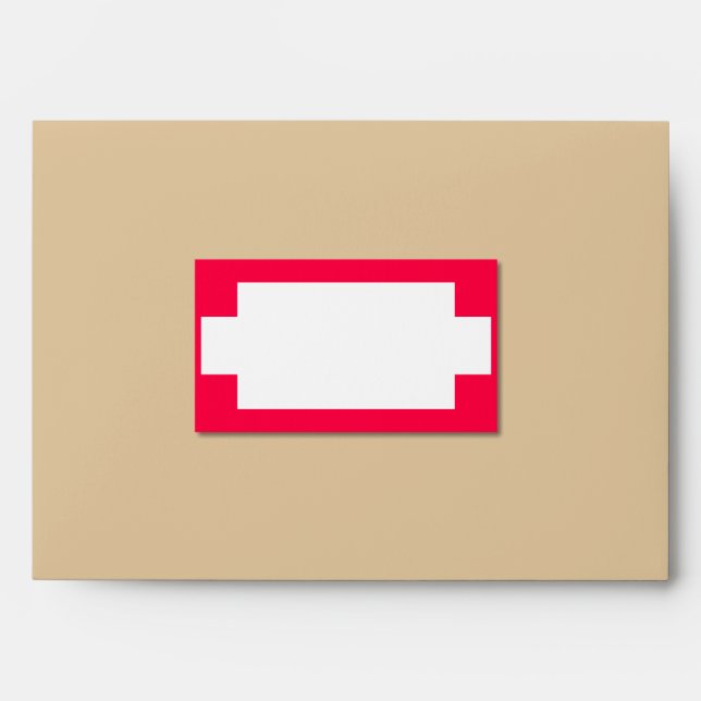 Red and White Label Effect Envelope (Front)