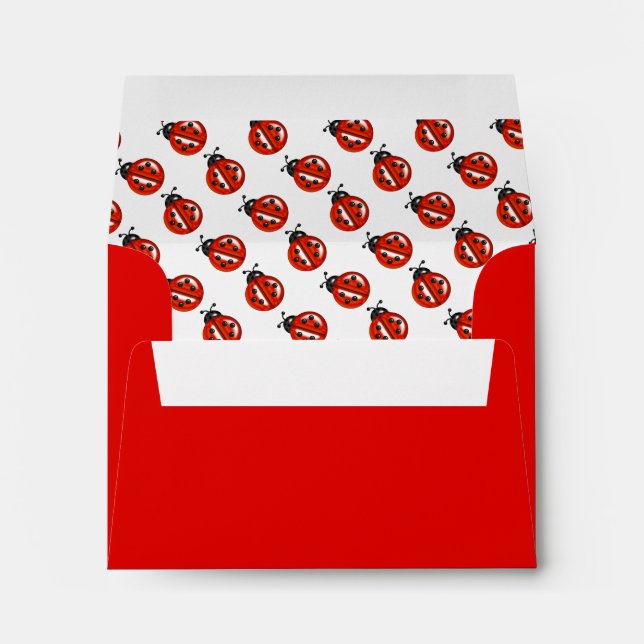 Red And White Ladybugs Envelopes (Back (Bottom))