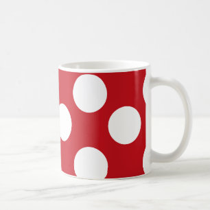 Red and White Large Polka Dot Mug