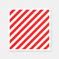 Red and White Large Size Diagonal Stripes Paper