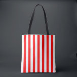 Red and White Large Size Vertical Stripes Pattern Tote Bag<br><div class="desc">Red and white large size vertical stripes pattern,  a simple but elegant design</div>