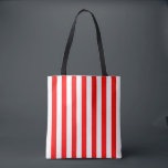 Red and White Large Size Vertical Stripes Pattern Tote Bag<br><div class="desc">Red and white large size vertical stripes pattern,  a simple but elegant design</div>