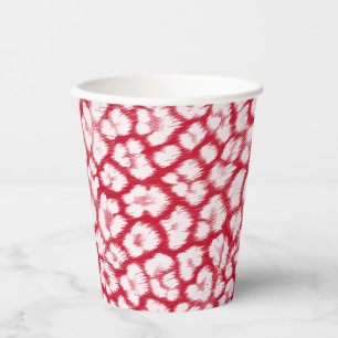 Red and white leopard print paper cups