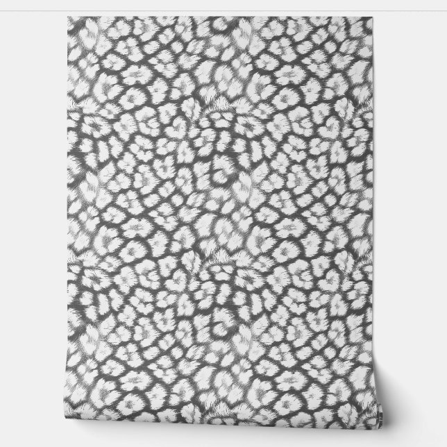 Red and white leopard print  wallpaper (Unrolling)
