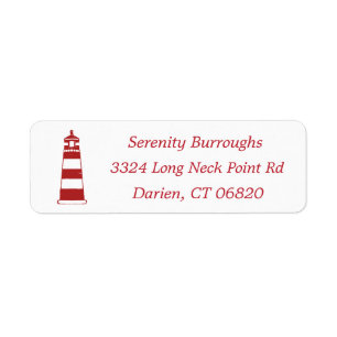 Red And White Lighthouse Nautical Sailor Sea