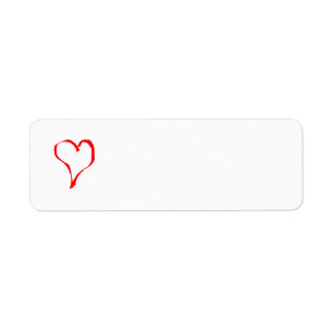 Red and White Love Heart Design.