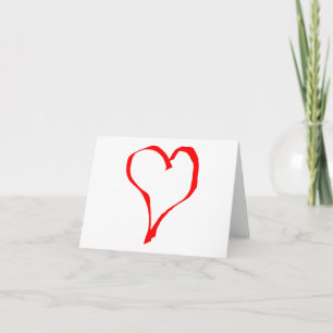 Red and White Love Heart Design. Card