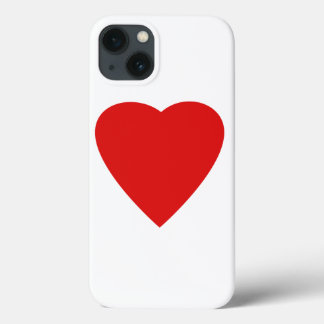 Red and White Love Heart Design. iPhone 13 Case
