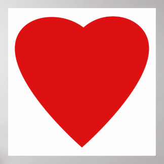 Red and White Love Heart Design. Poster