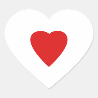 Red and White Love Heart Design. Sticker