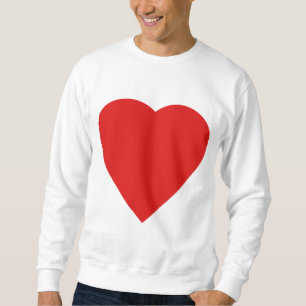 Red and White Love Heart Design. Sweatshirt