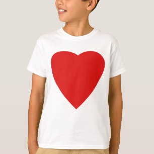 Red and White Love Heart Design. T-Shirt