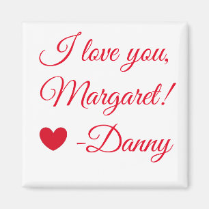 Red and White Love Magnet