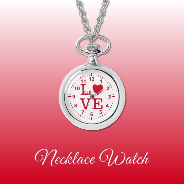 Red and white Love Necklace Watch (Creator Uploaded)