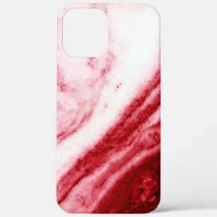 Red and White Marble  iPhone 12 Pro Max Case