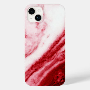 Red and White Marble  Case-Mate iPhone 14 Plus Case