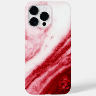 Red and White Marble  Case-Mate iPhone 14 Pro Max Case