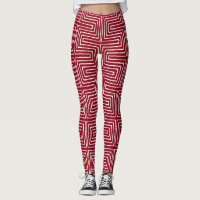 Red and White Maze African Mud Cloth