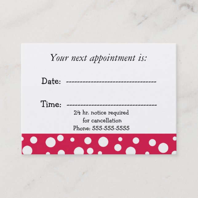 Red and White Medical  Appointment (Front)