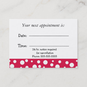 Red and White Medical Appointment Card