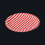 Red and White Medium Size Stripes Paper Plate<br><div class="desc">Red and white medium size stripes pattern,  a simple but elegant design</div>