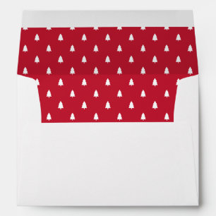 Red and White Modern Holiday A7 Envelope